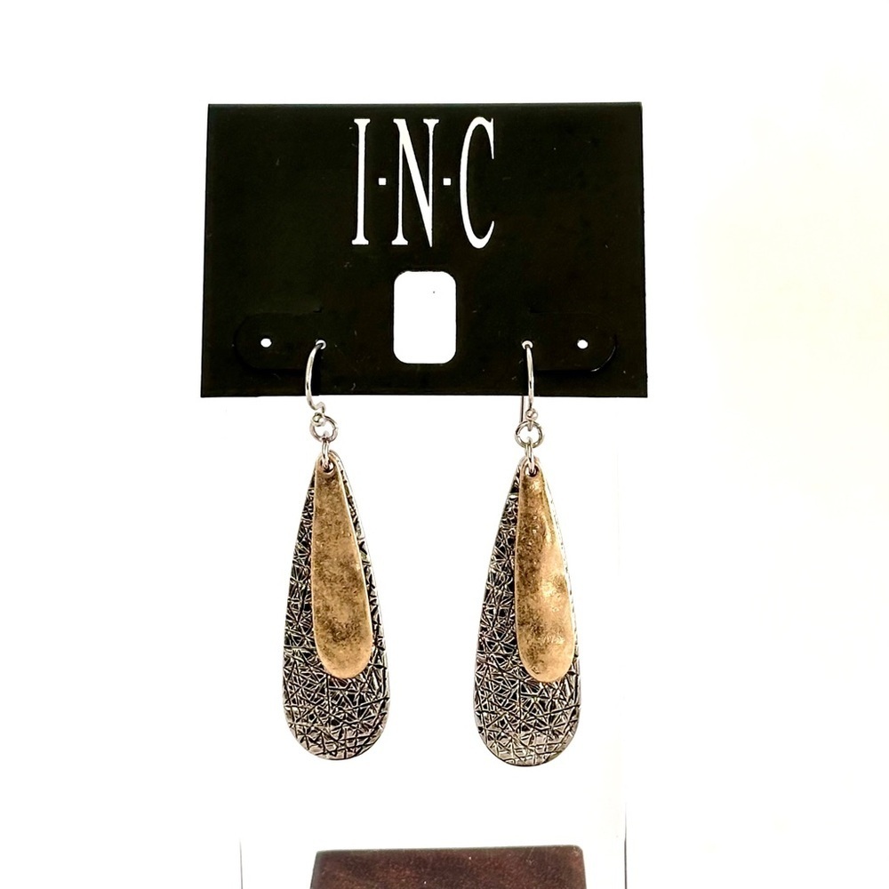 INC. INTERNATIONAL CONCEPTS Two-Tone Matte Gold and Silver Dagle Earrings NWT​